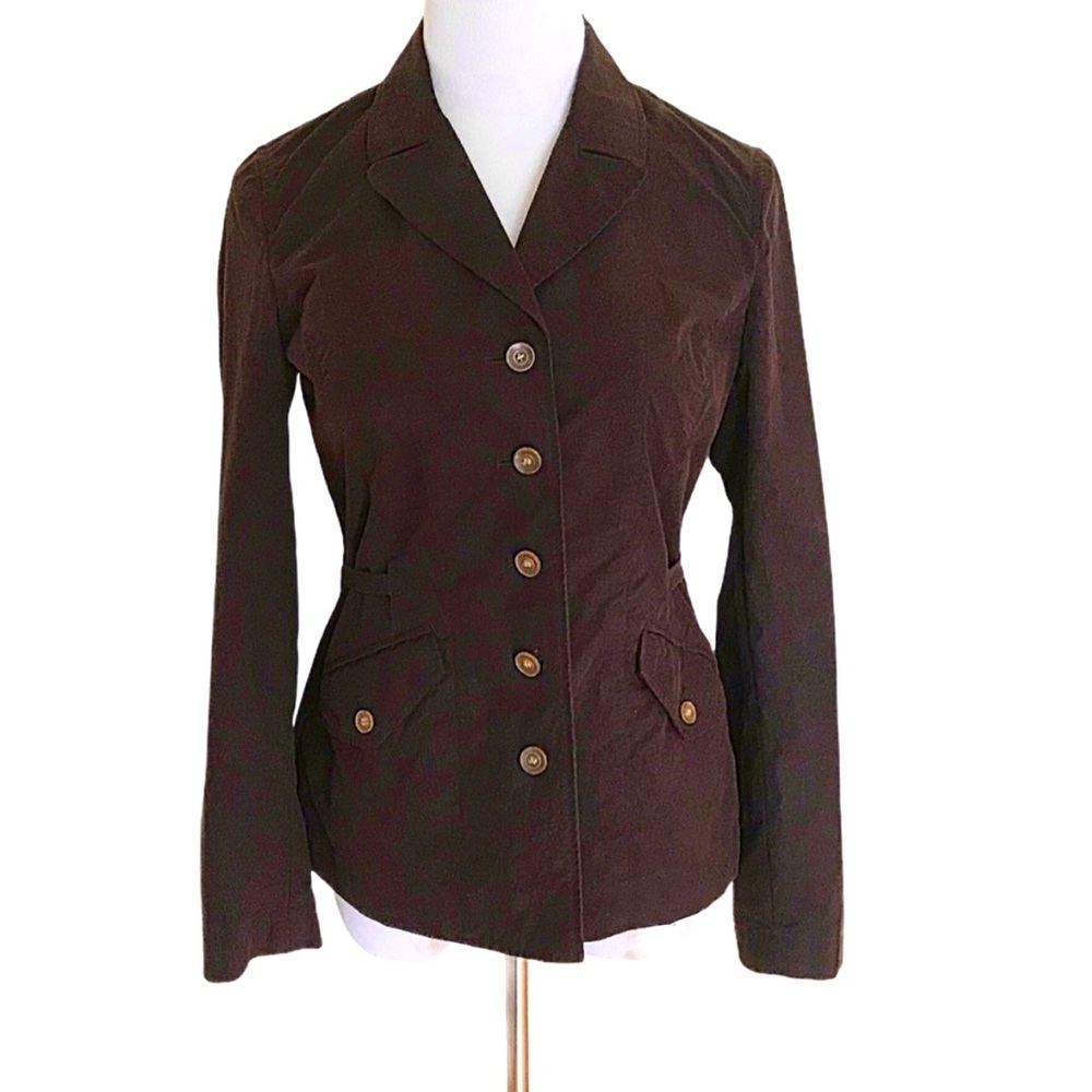 Talbots Brown Cotton Jacket Size 4